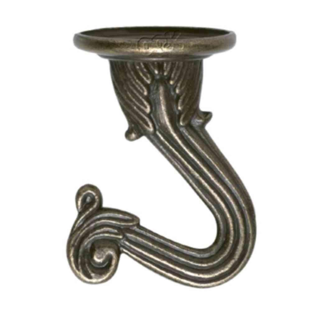Ook Antique Brass Plated Steel Swag Hooks 2 Pack