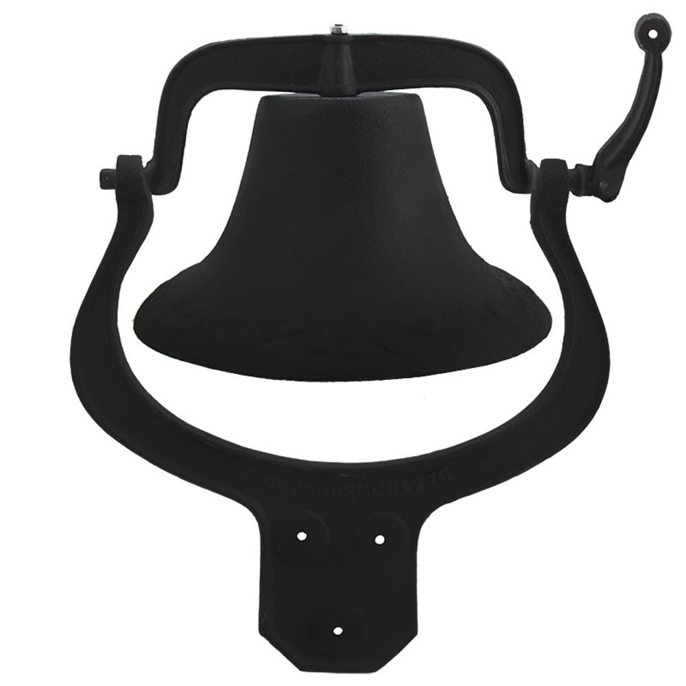 Stark Large Antique Black Cast Iron Farm Dinner Bell