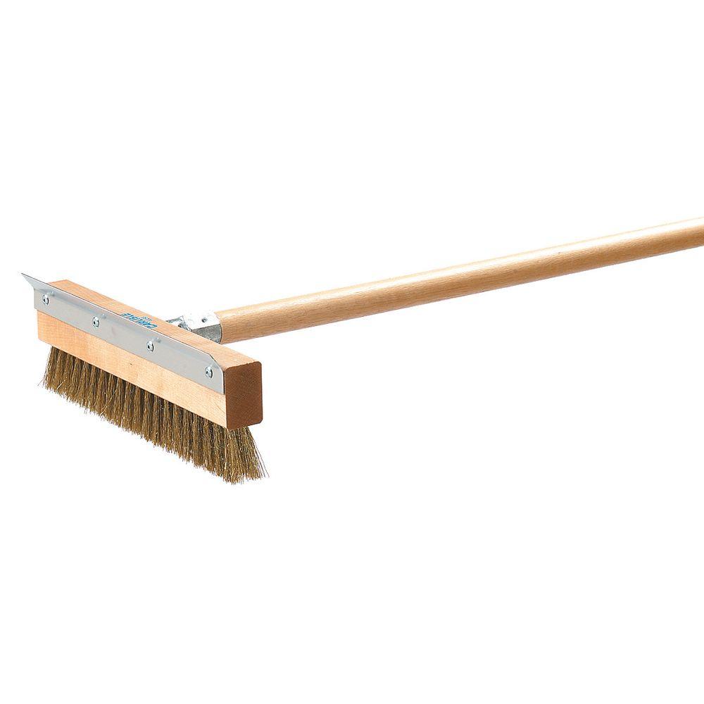 Carlisle 10 inch Replacement Head Pizza Oven Brush with Scraper (Case of 12) by Carlisle