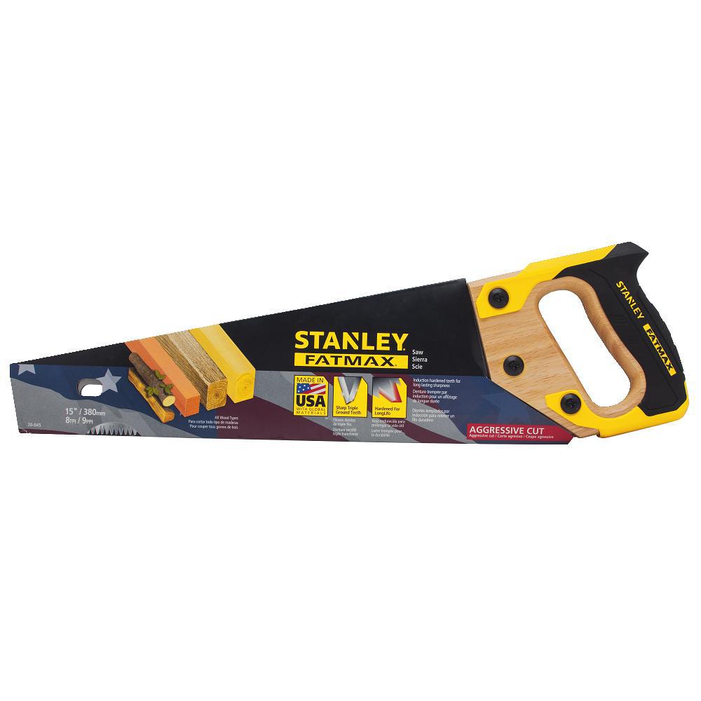 Stanley Aggressive Tooth Saw 15 Inheavy Duty Hand Tool Wood Plastics