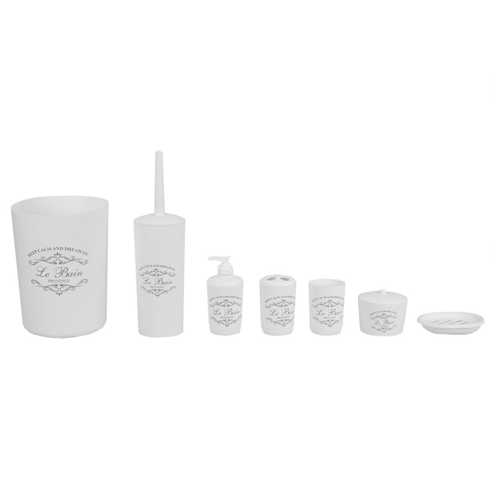 Home Basics Paris 7 Piece Bath Accessory Set In White Ba41542 The Home Depot