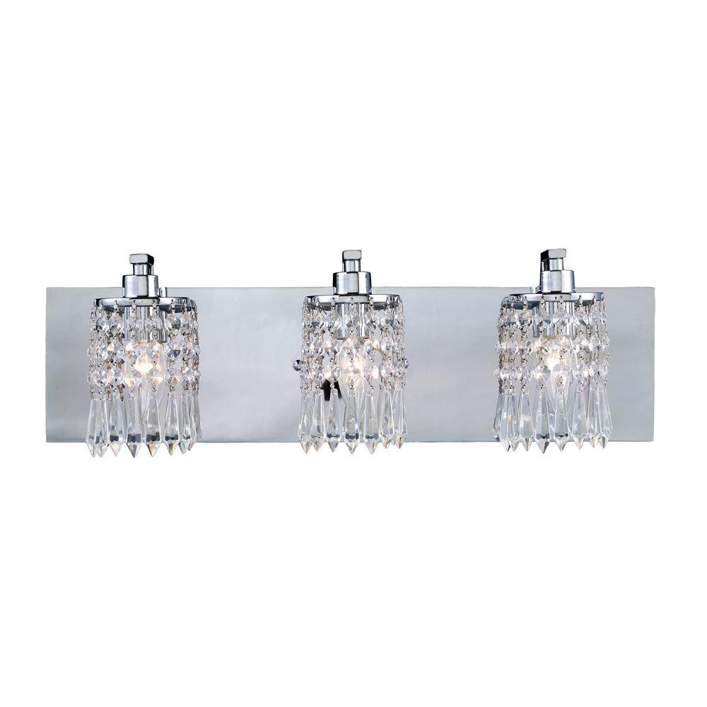 Titan Lighting Optix 3Light Polished Chrome Wall Vanity LightTN6921