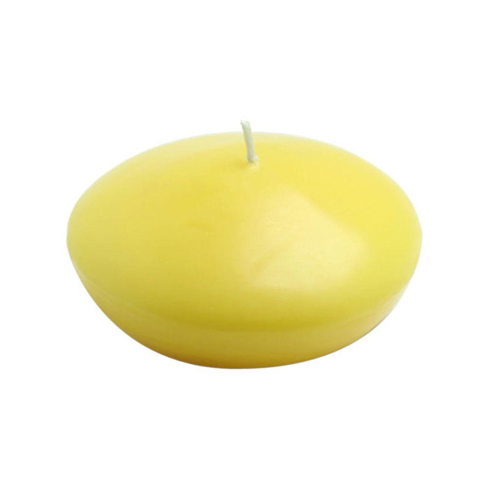 Zest Candle 4 in. Yellow Floating Candles (Box of 3)CFZ081 The Home