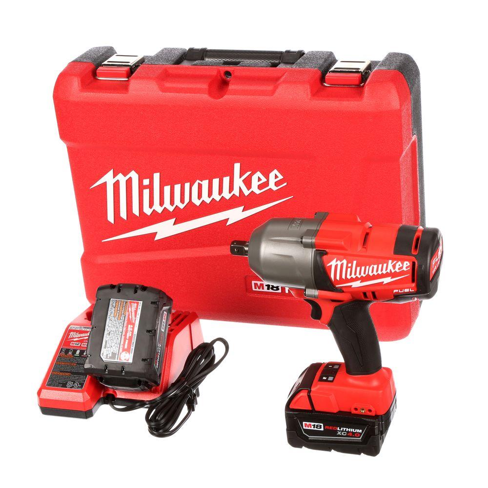 Milwaukee M18 FUEL 18Volt LithiumIon Brushless 1/2 in. Cordless High Torque Impact Wrench with