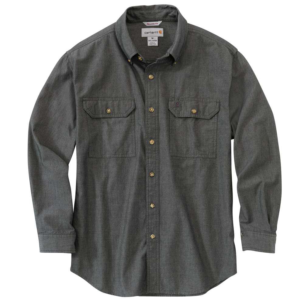 carhartt chambray short sleeve shirt