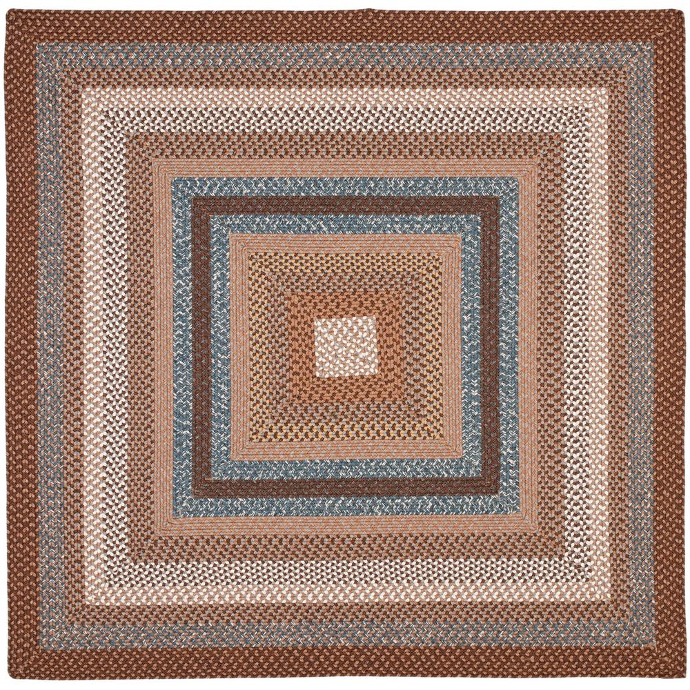 Safavieh Braided Brown/Multi 8 ft. x 8 ft. Square Area Rug-BRD313A-8SQ