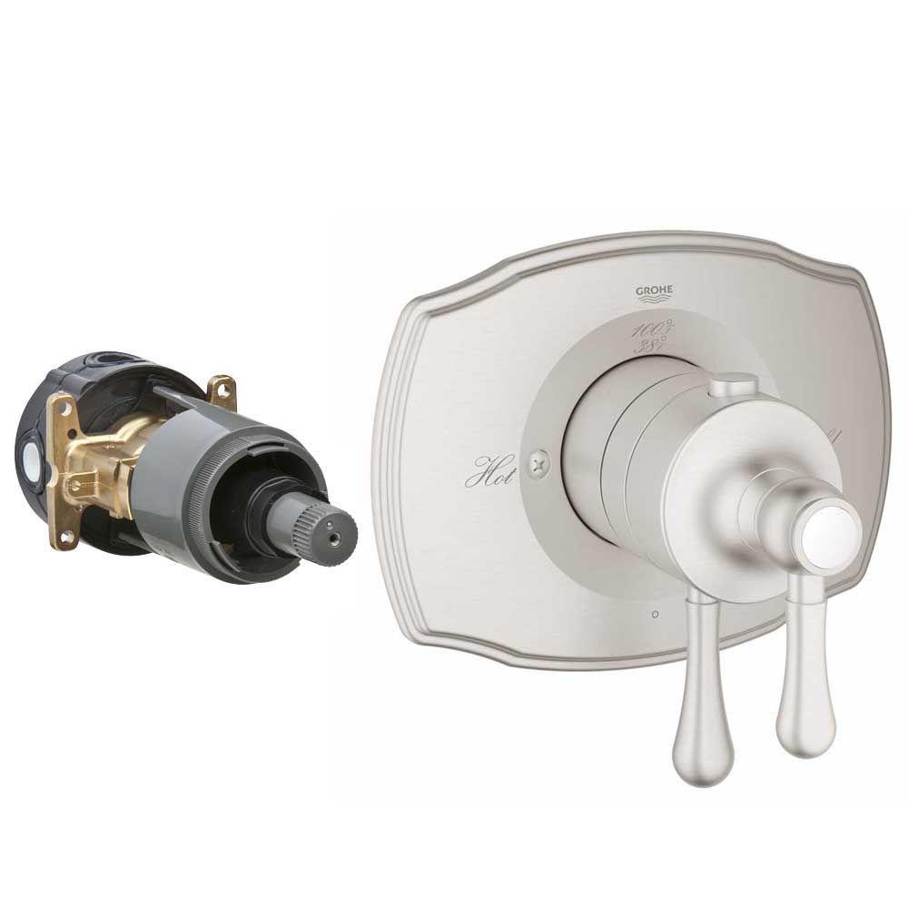 MOEN Kingsley 2Handle Moentrol Valve Trim Kit with Valve in Brushed