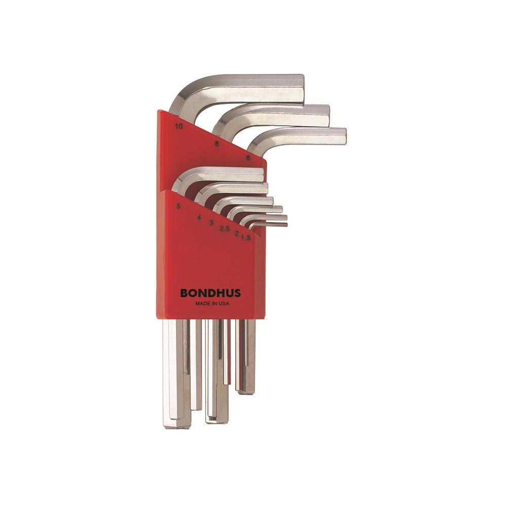 Bondhus Standard Hex End Short Arm LWrench Set with ProGuard Finish (7