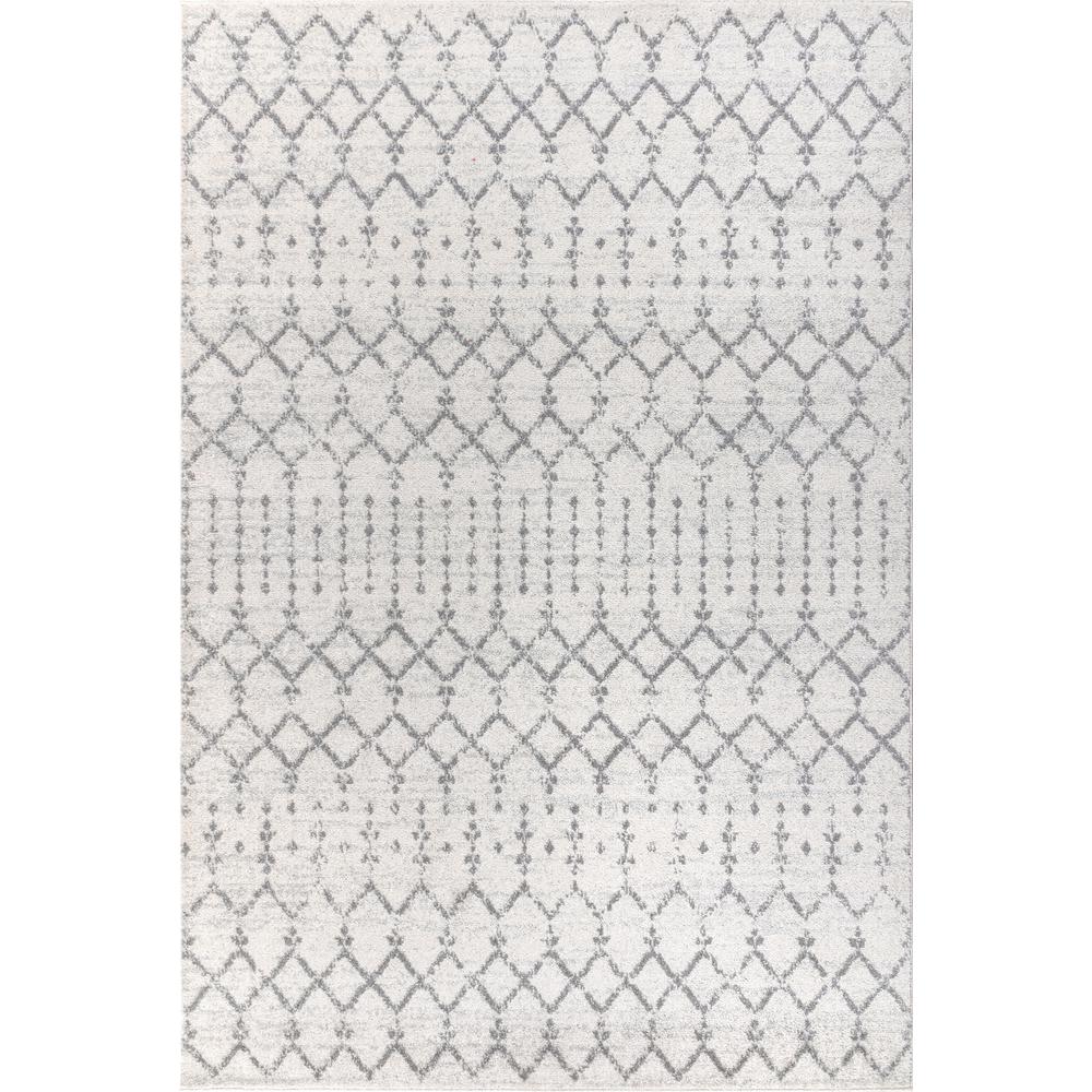 JONATHAN Y Moroccan HYPE Boho Vintage Diamond Cream/Gray 3 ft. x 5 ft. Area Rug