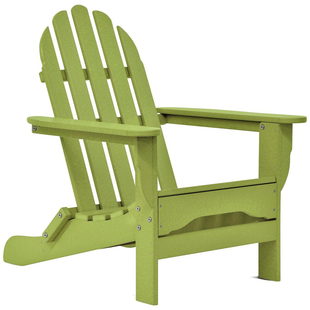 DUROGREEN Icon Lime Green NonFolding Plastic Adirondack Chair