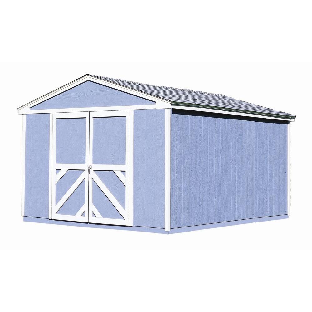 Handy Home Products Somerset 10 ft. x 14 ft. Wood Storage ...