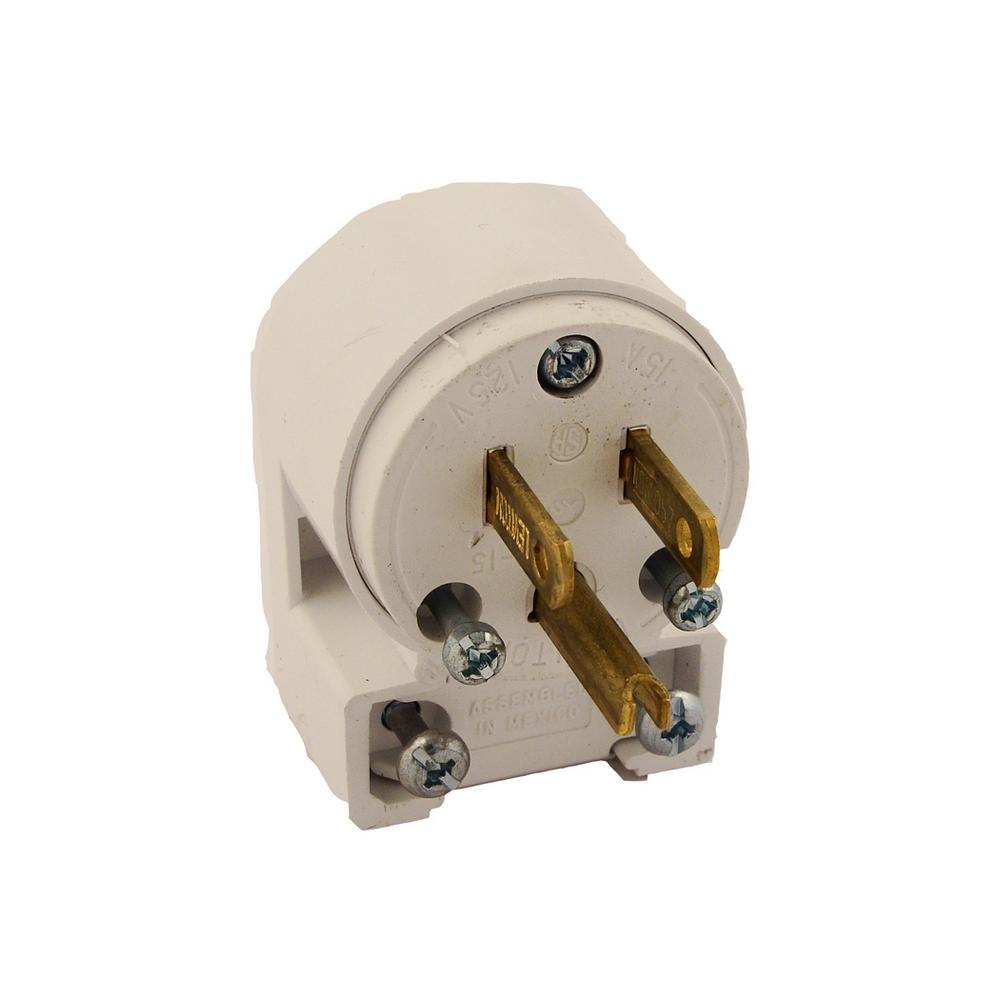 Leviton 15 Amp 125Volt Commercial Grade Straight Blade Angle Plug