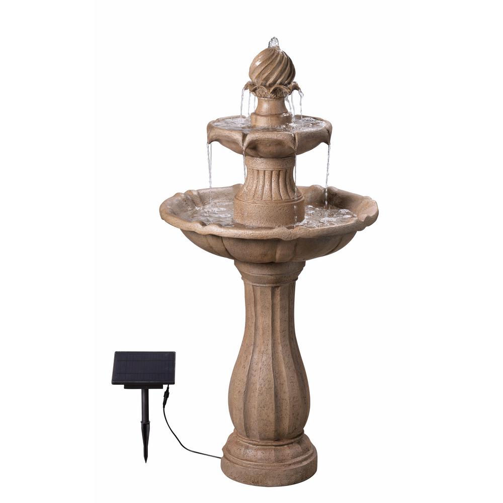 Kenroy Home Frost Resin Outdoor Solar Floor Fountain 51009sndst Kenroy Home Frost Resin Outdoor Solar Floor Fountain