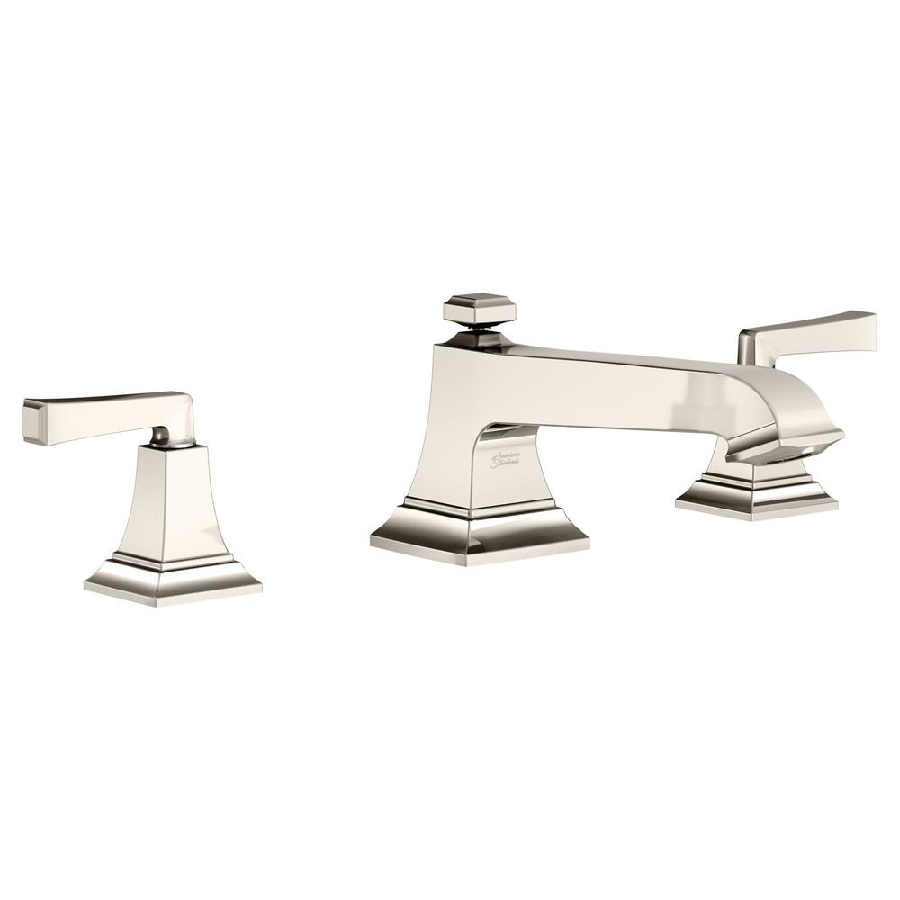 American Standard Town Square S 2 Handle Deck Mount Roman Tub Faucet In Polished Nickel T455900 013 The Home Depot
