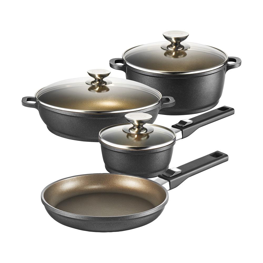 Berndes Vario Click Induction 7 Piece Bronze Cookware Set with Lids