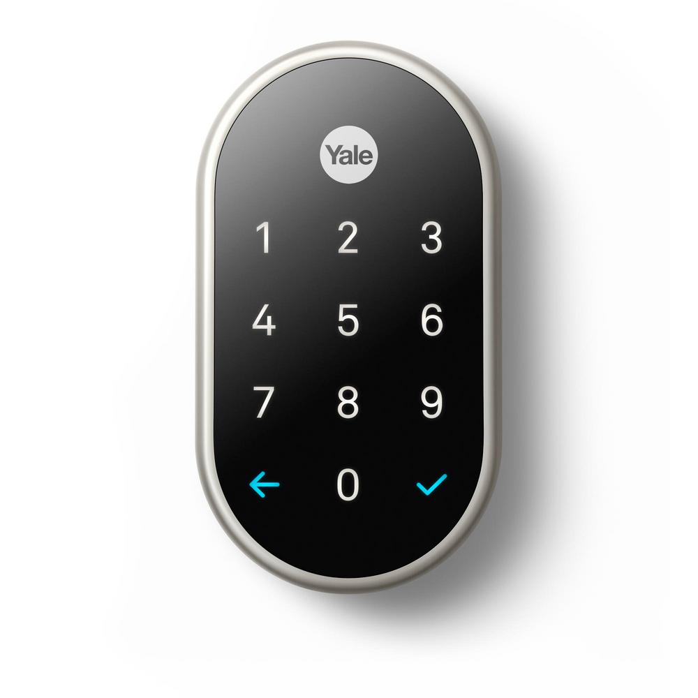 Nest x Yale Lock Satin Nickel with Google Nest Connect