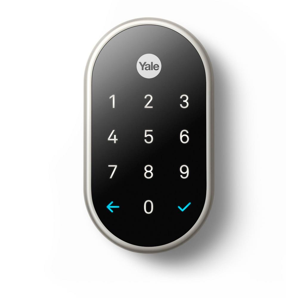 Nest X Yale Lock Satin Nickel With Google Nest Connect