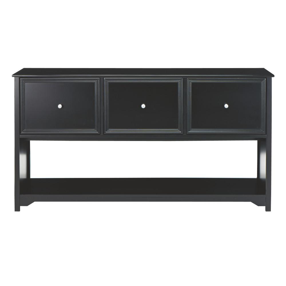 Home Decorators Collection Oxford Black 3 Drawer File Cabinet With
