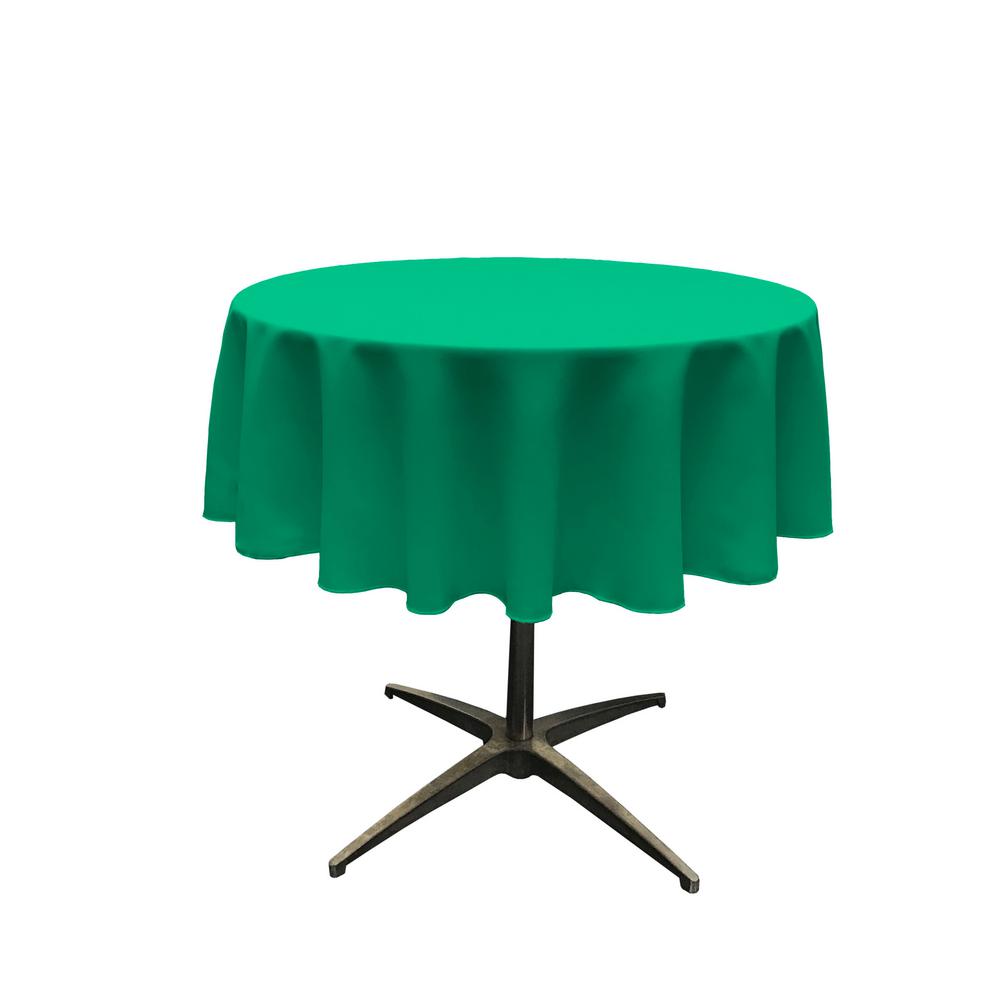 La Linen 58 In Round Jade Polyester Poplin Tablecloth Round Jade Polyester Poplin Tablecloth Tcpop58r Jadep53 The Home Depot