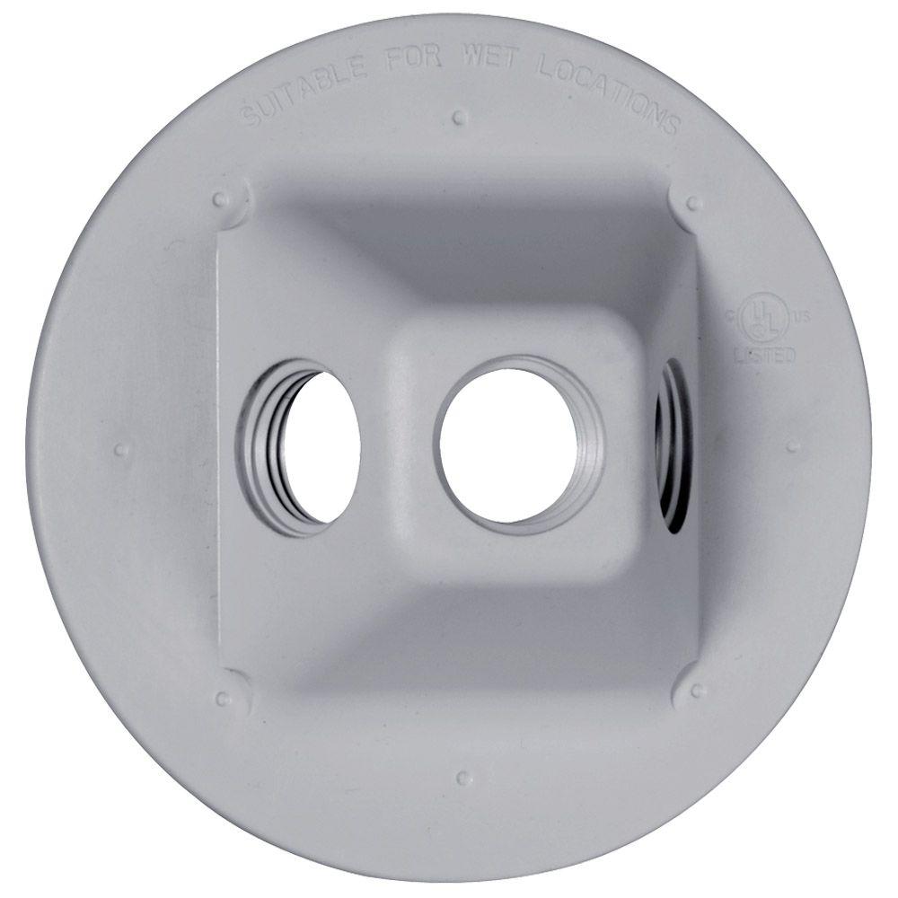 Bell 4 In Round Weatherproof Cer Cover With Three 1 2 Round Weatherproof Cer Cover With Three 1 2 In S
