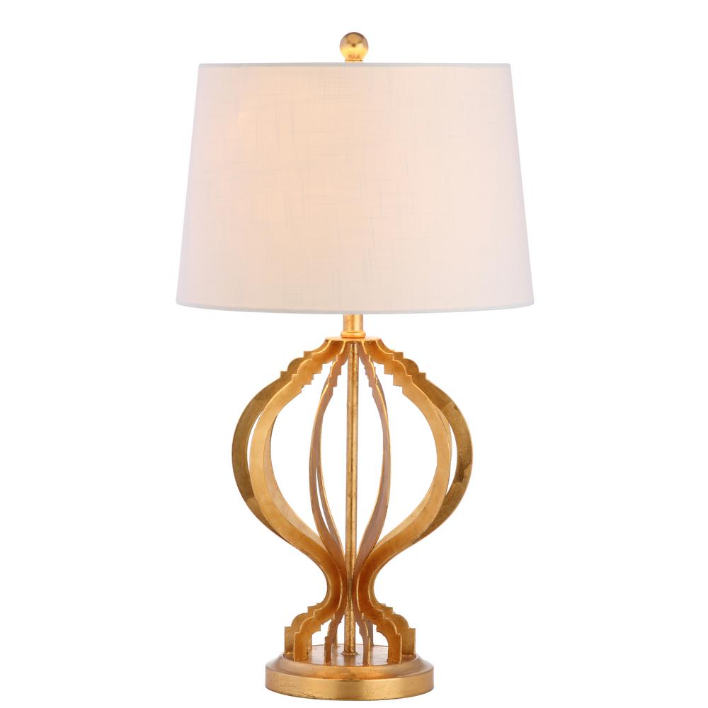 Jonathan Y Sebastian 28 5 In Gold Leaf Metal Trellis Table Lamp Gold Leaf Metal Trellis Table Lamp