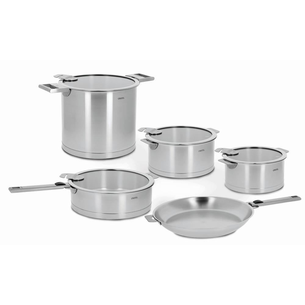 Cristel Strate 13-Piece Stainless Cookware Set with Lids by Cristel