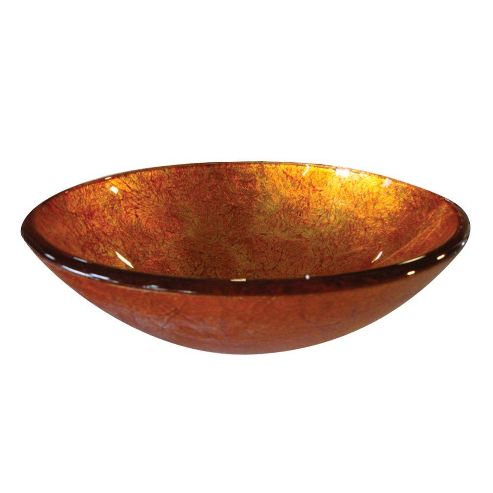 Yosemite Home Decor Fused Warm Glass Vessel Sink in SunriseWYATT The