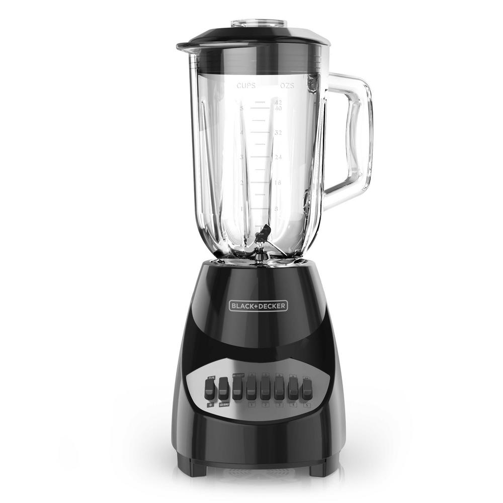BLACK+DECKER 40 oz. 10Speed Black Countertop Blender with 5Cup Glass