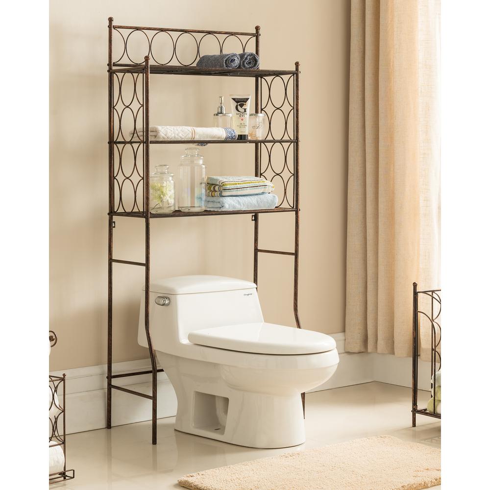 Kings Brand Furniture 24 In W X 64 H 12 D 3 Shelf Over The Toilet Storage Set 7211mb Home Depot Shelf Over The Toilet Storage, Over The Toilet Storage Ideas Home Depot