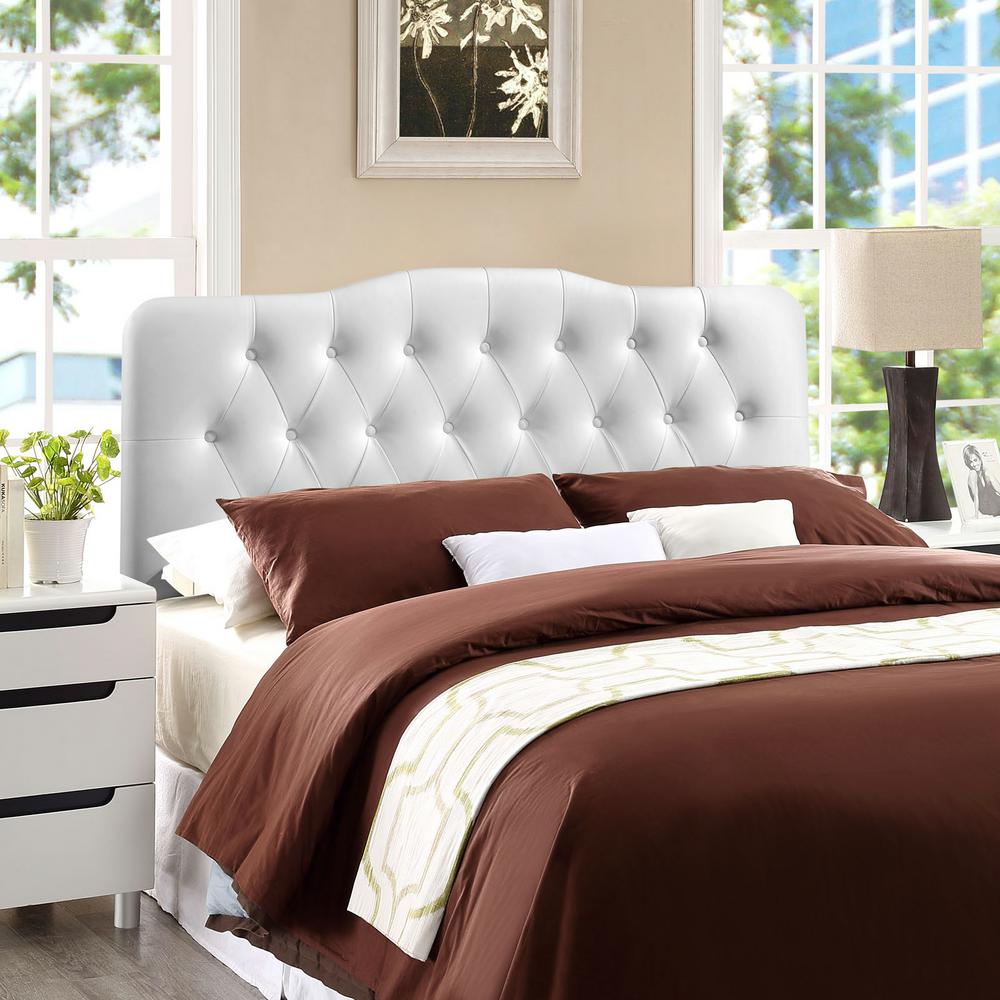 Modway Annabel Full Upholstered Vinyl Headboard In White Mod 5157