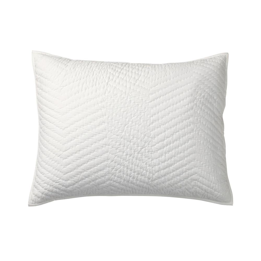 American Colors Diamond Textured Matelasse Euro Sham White Diameurowht