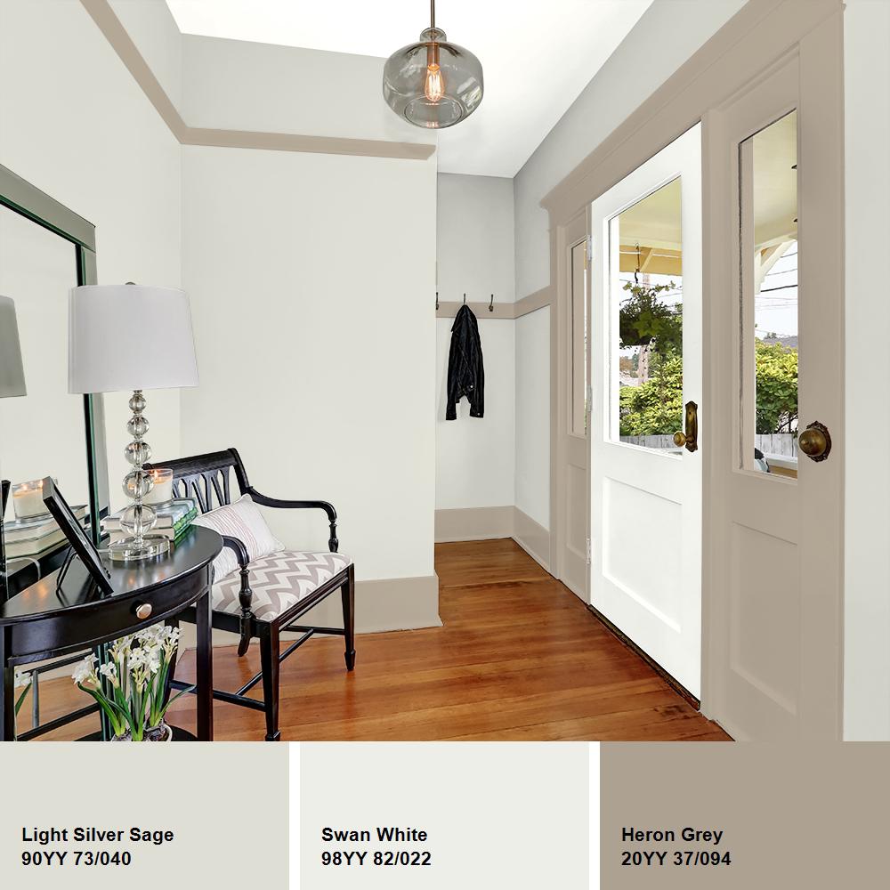 Glidden Essentials 1 Gal Hdgwn56u Light Silver Sage Eggshell Hdgwn56u Light Silver Sage Eggshell Interior Paint 3