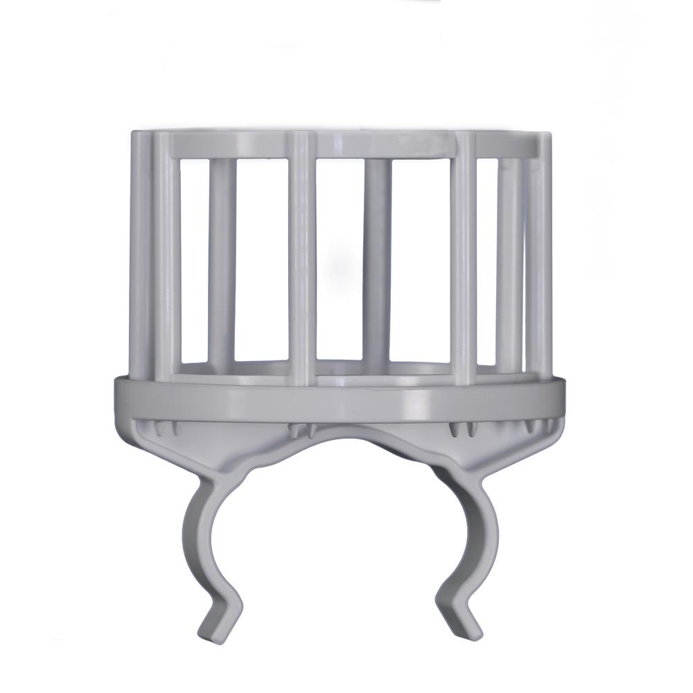 4.25 in. x 5 in. White Plastic Deck Railing Beverage HolderHBH0010