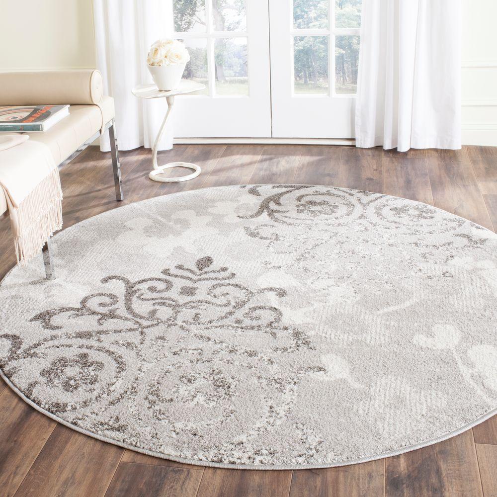 Safavieh Adirondack Silver/Ivory 8 ft. x 8 ft. Round Area RugADR114B