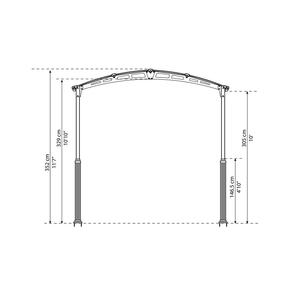 Palram Alpine 6400 12 Ft X 21 Ft Rv Carport And Shelter 705914