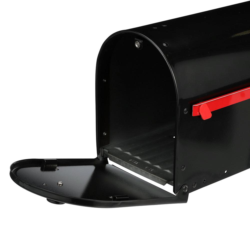 Gibraltar Mailboxes Outback Double Door Black Galvanized Steel