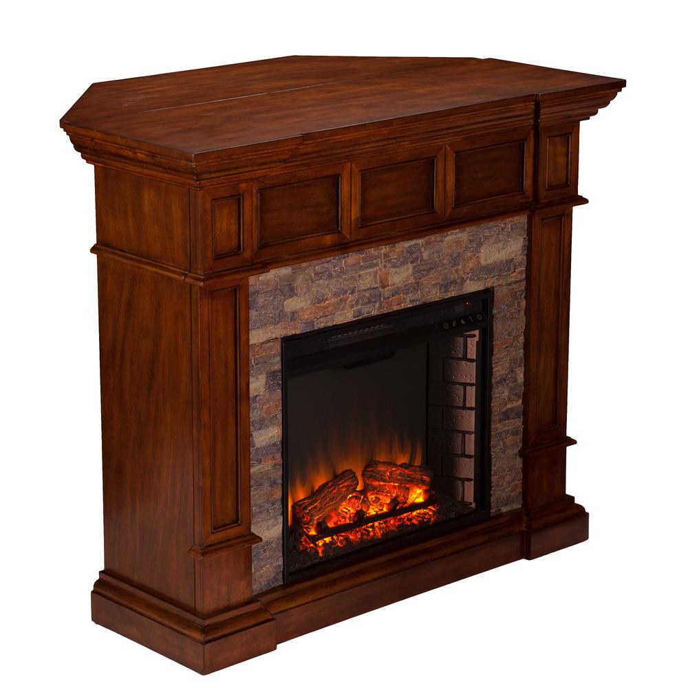 Amesbury 45 75 In W Faux Stone Corner Electric Fireplace Buckeye Oak Hd90565 The Home Depot - Corner Oak Electric Fireplace Amesbury 45 75 In W Faux Stone Corner Electric Fireplace Buckeye Oak Hd90565 The Home Depot - Corner Oak Electric Fireplace