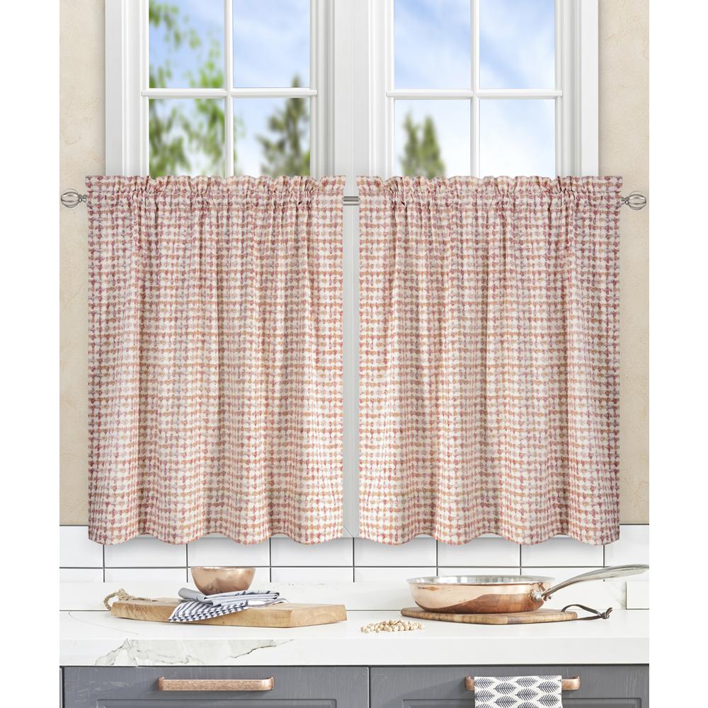 Davins Clay Cotton Twill Tailored Tier Curtain 56 In W X 36 L Davins Clay Cotton Twill Tailored Tier Curtain 56 In W X 36