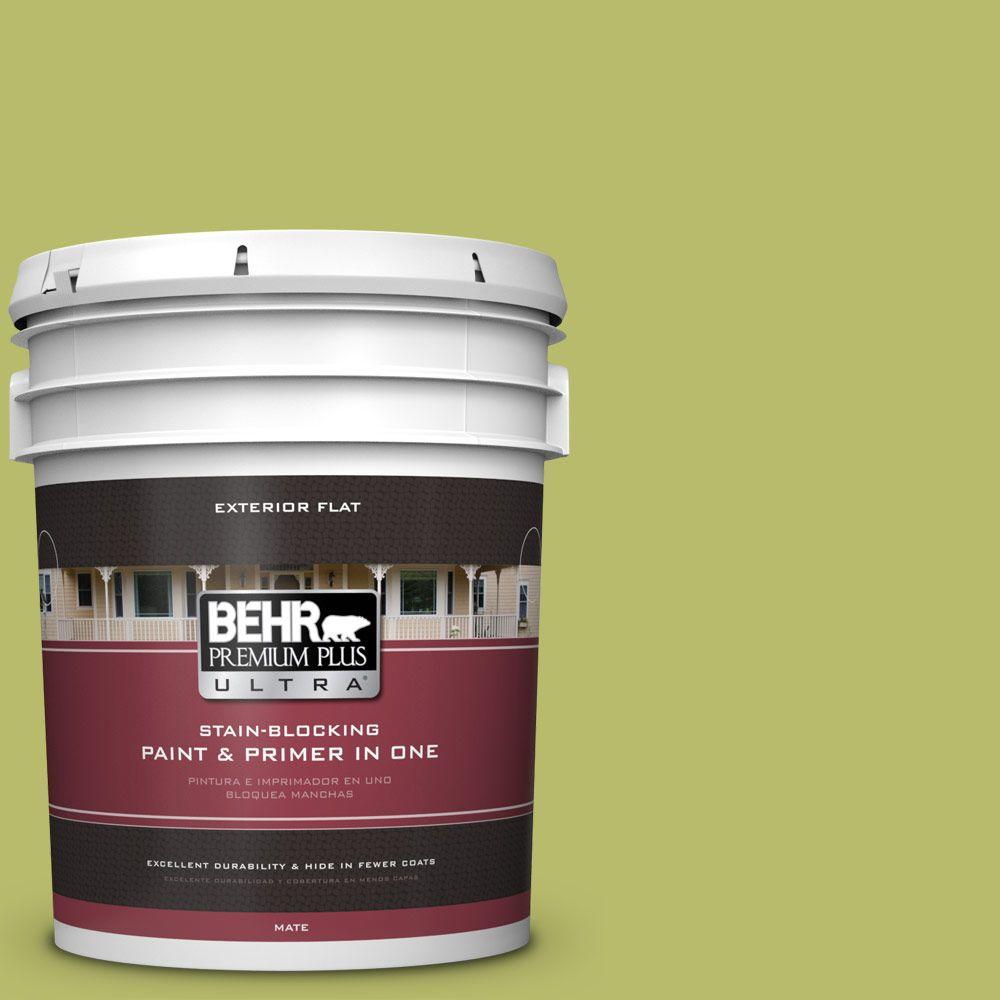BEHR Premium Plus Ultra 5gal. P3605 Citrus Peel Flat Exterior Paint