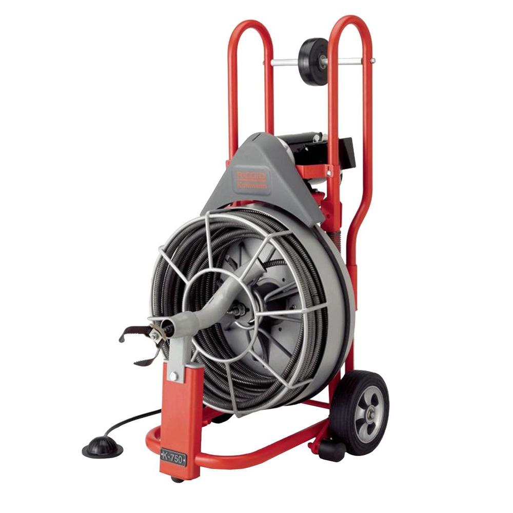 RIDGID 115Volt K750R Drum Machine with C24 5/8 in. Integral Wound Cable83557 The Home Depot