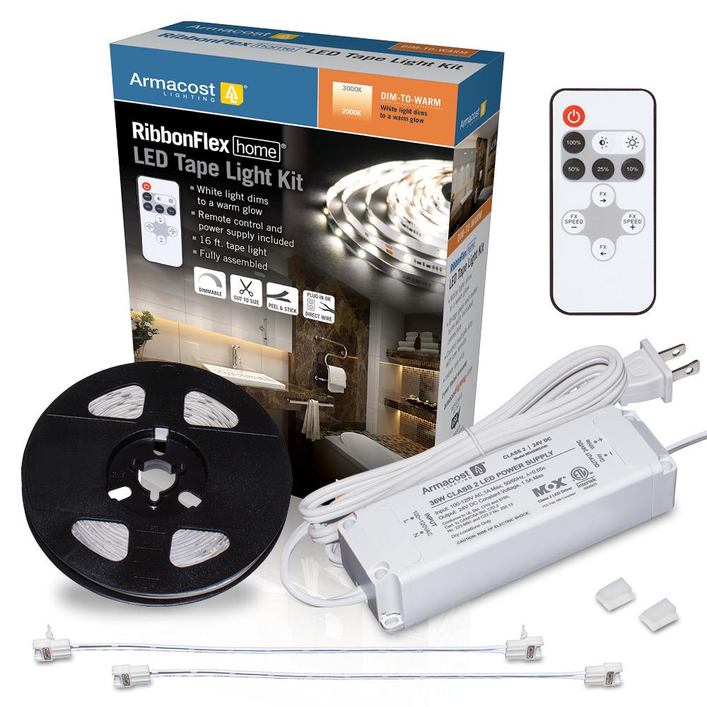 Armacost Lighting 151230 RibbonFlex Pro Series 30 LED Strip Light 4000K 16.4 ft