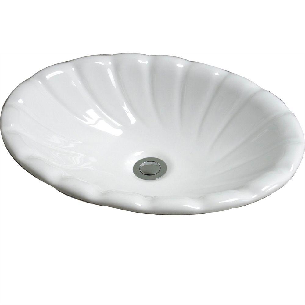 Pegasus Corona DropIn Bathroom Sink in White4465WH The Home Depot