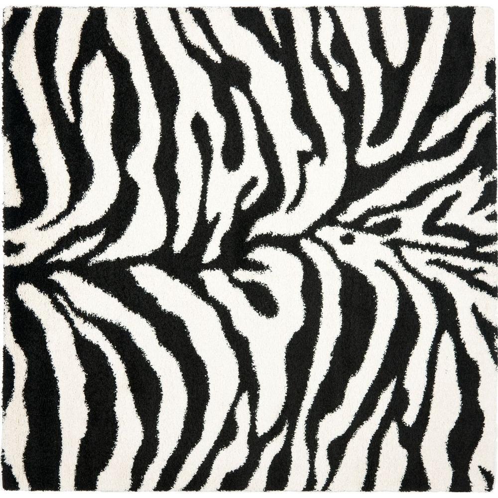 Safavieh Florida Ivory Black 5 Ft X Square Area Rug Safavieh Florida Ivory Black 5 Ft X Square Area Rug