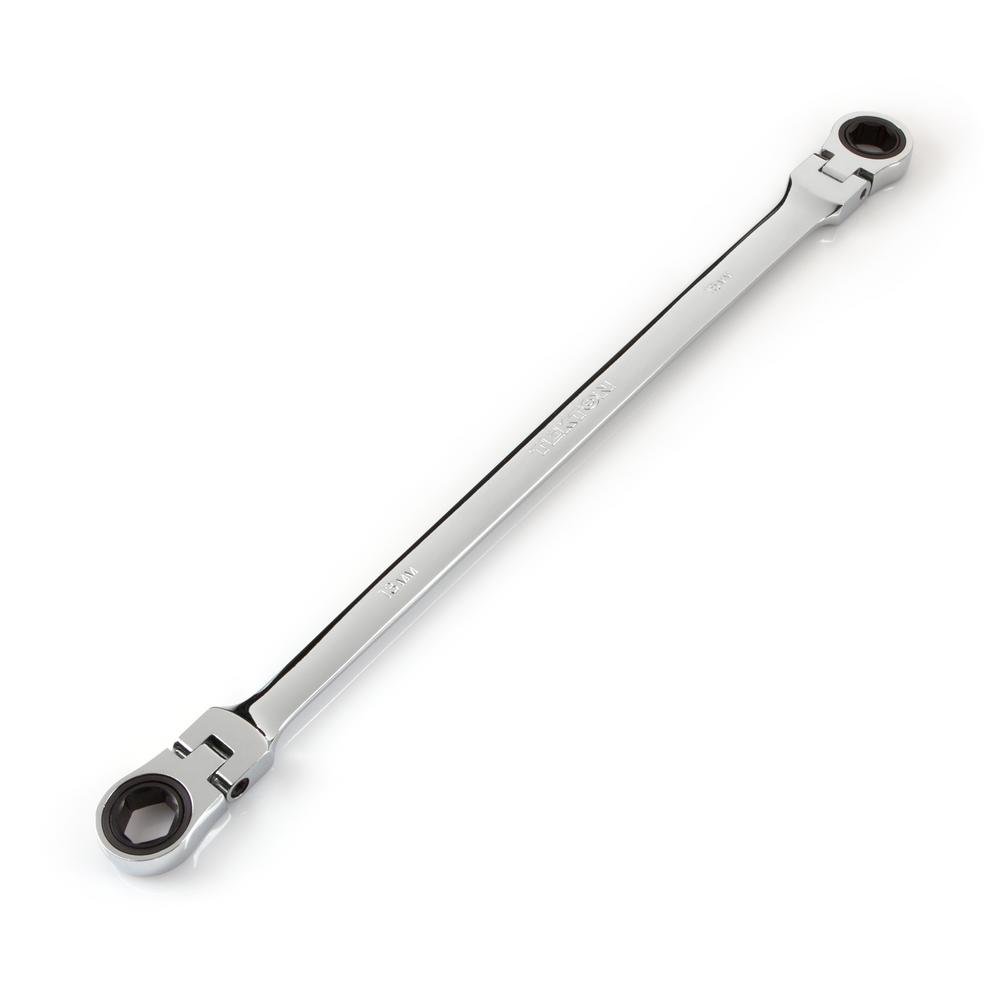 TEKTON 8 mm x 10 mm Extra Long FlexHead Ratcheting Box End Wrench