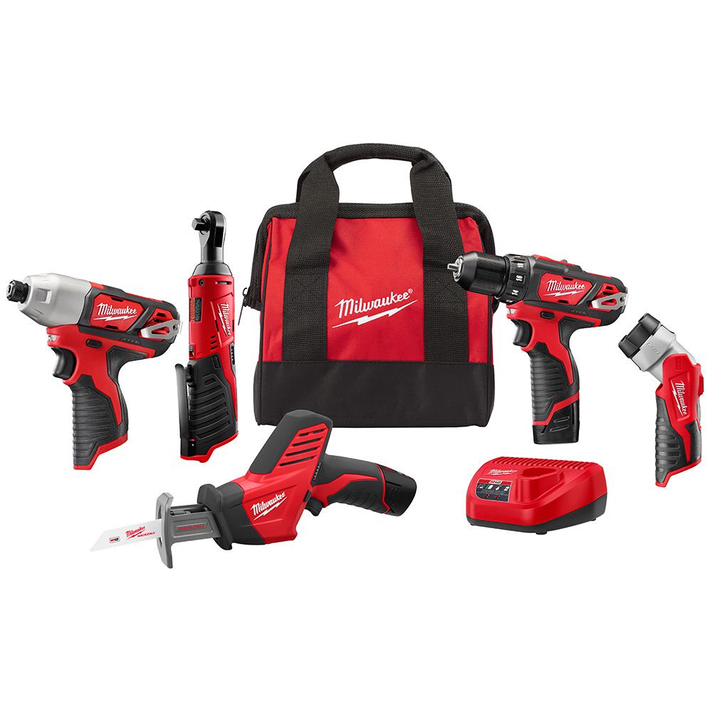 Milwaukee M12 12-Volt Lithium-Ion Cordless Combo Kit (5-Tool)