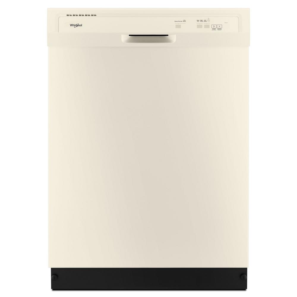 Whirlpool 24 in. Front Control BuiltIn Tall Tub Dishwasher in Biscuit
