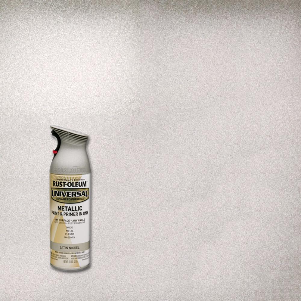 Rust Oleum Universal 11 Oz All Surface Metallic Satin Nickel Spray Paint And Primer In One