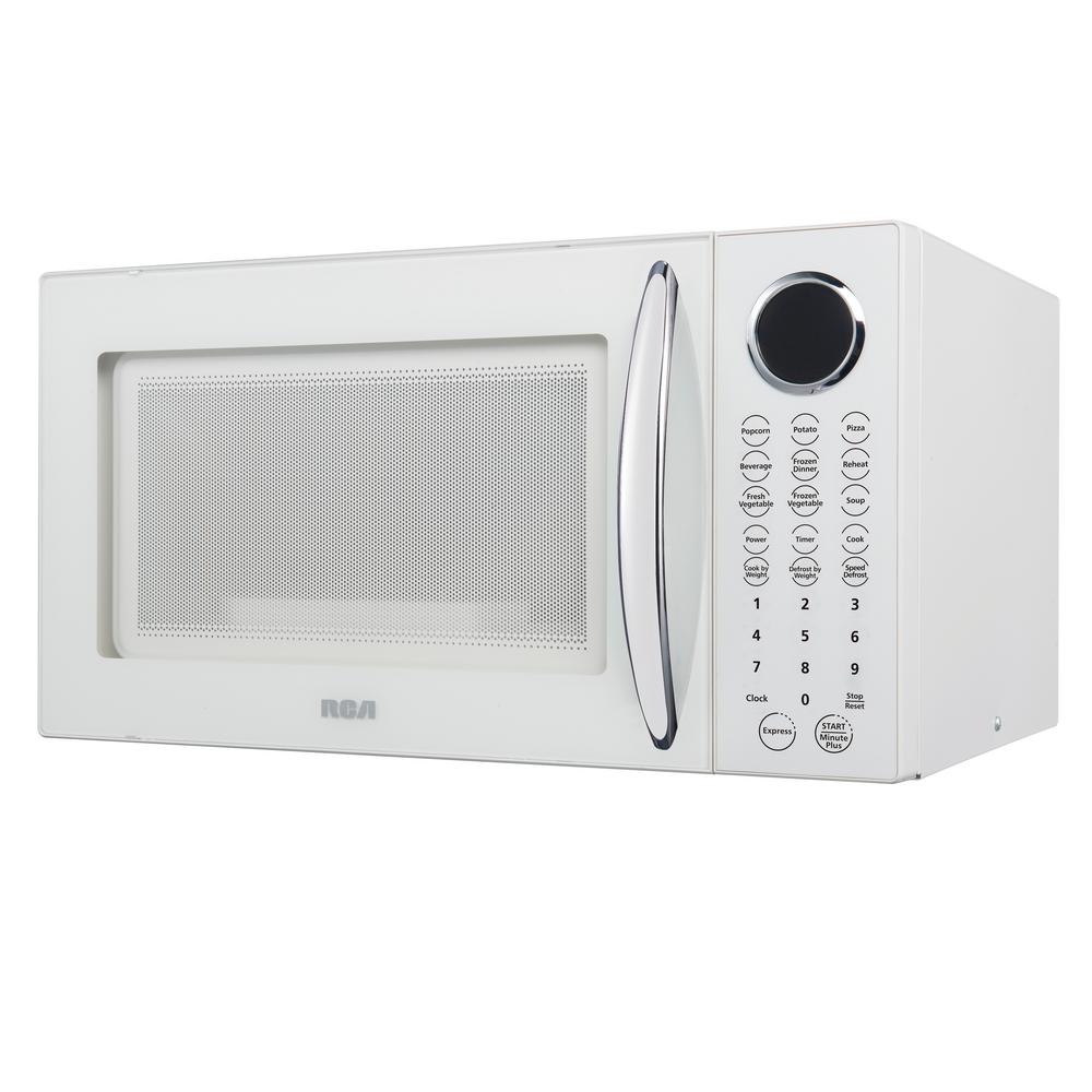 RCA 0.9 cu. ft. Countertop Microwave in WhiteRMW953WHITE The Home Depot