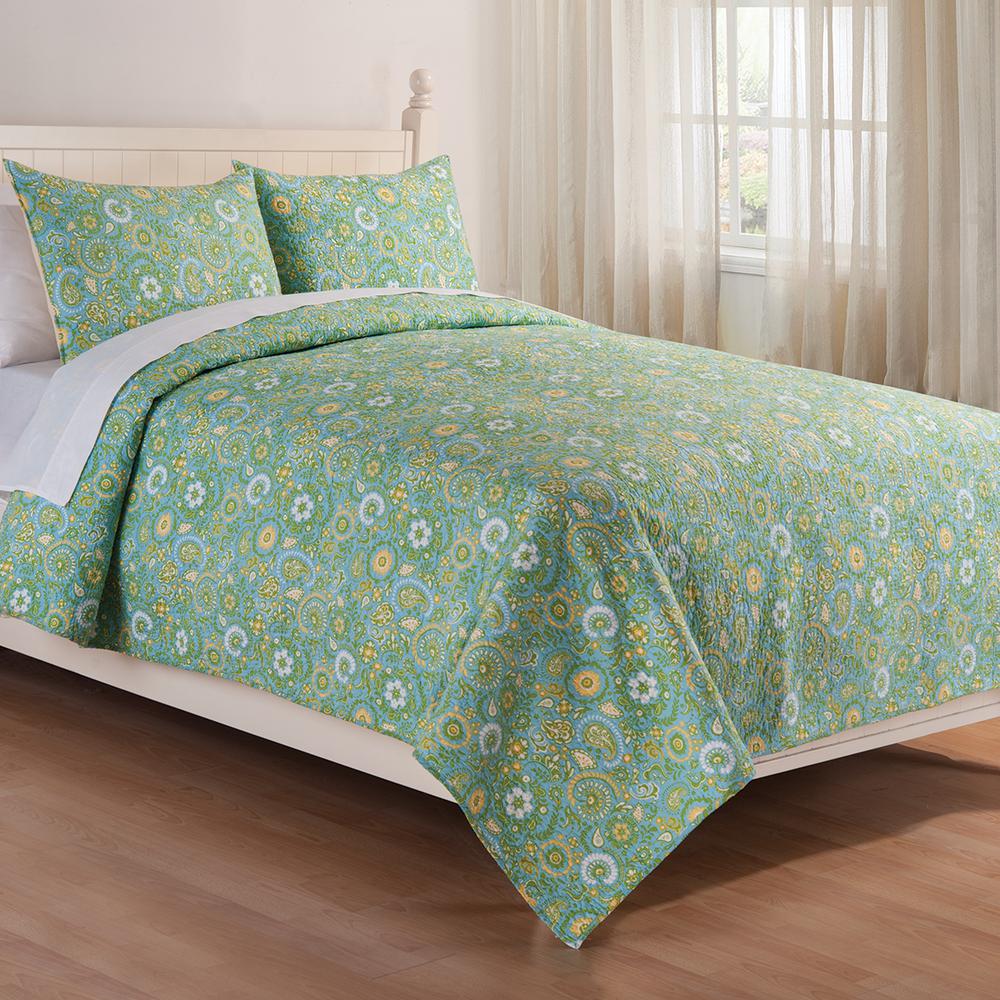 C&F HOME Samara Green Full and Queen Quilt Set 89721.3FQSET The Home