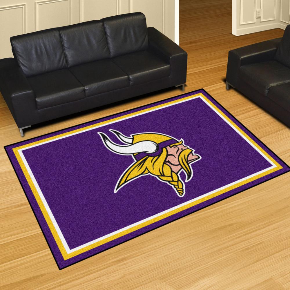 Fanmats Minnesota Vikings 5 Ft X 8 Area Rug 6590 The Home Depot Fanmats Minnesota Vikings 5 Ft X 8